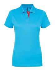 Asquith and Fox - AQ022 - LADIES CONTRAST POLO - Image 2