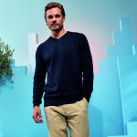 Asquith and Fox - AQ042 - MENS COTTON BLEND V-NECK SWEATER