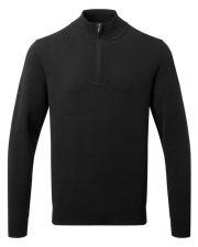 Asquith and Fox - AQ048 - MENS COTTON 1/4 ZIP SWEATER - Image 3