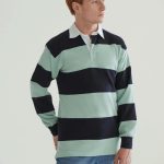 Front Row - FR8 - SEWN STRIPE LONG SLEEVE RUGBY SHIRT
