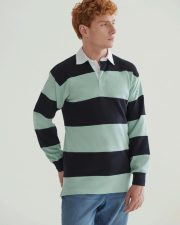Front Row - FR8 - SEWN STRIPE LONG SLEEVE RUGBY SHIRT