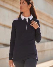 Front Row - FR101 - LADIES LONG SLEEVE PLAIN RUGBY SHIRT