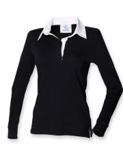 Front Row - FR101 - LADIES LONG SLEEVE PLAIN RUGBY SHIRT - Image 3