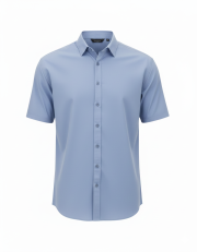 Henbury - H588 - SHORT SLEEVE COTTON FEEL SHIRT - Image 2