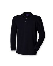 Henbury - H105 - LONG SLEEVE COTTON PIQUE POLO SHIRT - Image 2