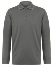Henbury - H478 - COOLPLUS L/S POLO SHIRT - Image 2