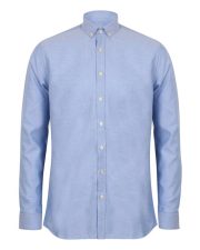 Henbury - H512R - MENS LONG SLEEVE MODERN OXFORD SHIRT - REGULAR FIT - Image 2