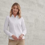 Henbury - H513R - LADIES LONG SLEEVE MODERN OXFORD SHIRT - REGULAR FIT