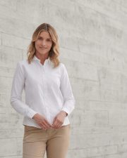 Henbury - H513R - LADIES LONG SLEEVE MODERN OXFORD SHIRT - REGULAR FIT