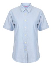 Henbury - H516 - LADIES SHORT SLEEVE CLASSIC OXFORD SHIRT - Image 3