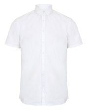 Henbury - H517R - MENS SHORT SLEEVE MODERN OXFORD SHIRT - REGULAR FIT - Image 2