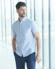 Henbury - H517S - MENS SHORT SLEEVE MODERN OXFORD SHIRT - SLIM FIT