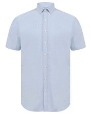 Henbury - H517S - MENS SHORT SLEEVE MODERN OXFORD SHIRT - SLIM FIT - Image 2