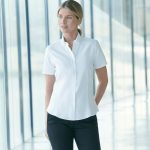 Henbury - H518R - LADIES MODERN SHORT SLEEVE REGULAR FIT OXFORD SHIRT