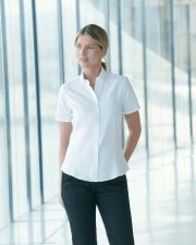 Henbury - H518R - LADIES MODERN SHORT SLEEVE REGULAR FIT OXFORD SHIRT