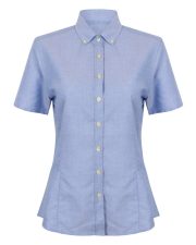Henbury - H518R - LADIES MODERN SHORT SLEEVE REGULAR FIT OXFORD SHIRT - Image 3