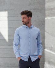 Henbury - H582 - LONG SLEEVE COTTON FEEL SHIRT