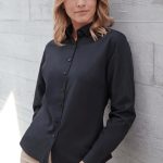 Henbury - H583F - LONG SLEEVE COTTON FEEL SHIRT