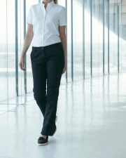 Henbury - H641 - LADIES 65/35 FLAT FRONTED CHINO TROUSERS