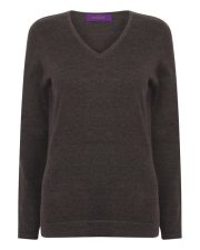 Henbury - H721 - LADIES LIGHTWEIGHT V NECK JUMPER - Image 2