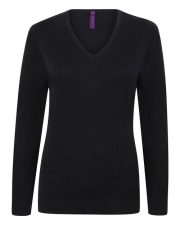 Henbury - H721 - LADIES LIGHTWEIGHT V NECK JUMPER - Image 3
