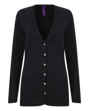 Henbury - H723 - LADIES V BUTTON CARDIGAN - Image 3