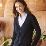 Henbury - H726 - LADIES LIGHTWEIGHT V-NECK CARDIGAN