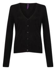 Henbury - H726 - LADIES LIGHTWEIGHT V-NECK CARDIGAN - Image 3