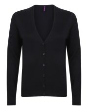 Henbury - H726 - LADIES LIGHTWEIGHT V-NECK CARDIGAN - Image 2