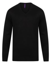 Henbury - H760 - CASHMERE TOUCH ACRYLIC V-NECK JUMPER - Image 2
