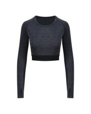 Just Cool by AWDis - JC039 - WOMENS LONG SLEEVE CROP T - Image 3