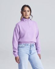 Just Hoods by AWDis - JH037F - WOMENS CROPPED 1/4 ZIP SWEAT