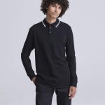 Just Polos - JP103 - LONG SLEEVE TIPPED 100 POLO