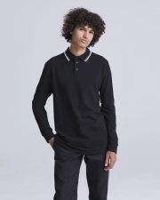 Just Polos - JP103 - LONG SLEEVE TIPPED 100 POLO