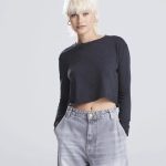 Just Tees - JT016 - WOMENS LONG SLEEVE CROPPED T