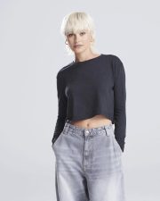 Just Tees - JT016 - WOMENS LONG SLEEVE CROPPED T