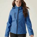 Regatta - RG636 - LADIES VENTURER 3 LAYER HOODED SOFTSHELL