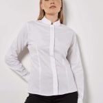 Kustom Kit - KK261 - LADIES TAILORED FIT MANDARIN COLLAR LONG SLEEVE SHIRT