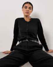 Kustom Kit - KK355 - LADIES CLASSIC FIT ARUNDEL CREW NECK LONG SLEEVE CARDIGAN